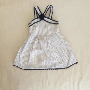 Cute white and Navy blue polkadot summer dress