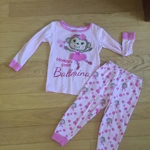 Koala Kids 2 piece cotton "Mommy's little Ballerina" pajama set size 3t