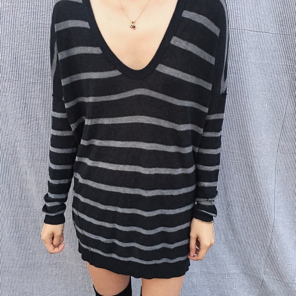 Vince Striped Long Sleeve Shirt Sweater