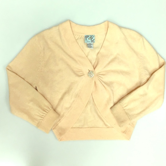 Anthropologie pink bolero style cardigan