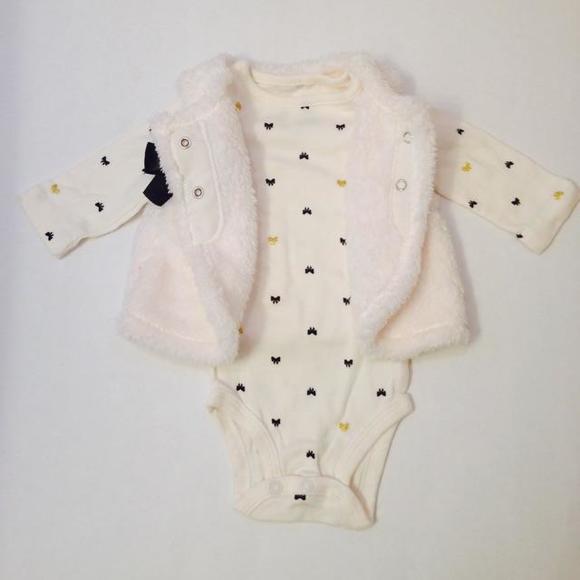 Carter's Bow Vest & Onesie - Picture 3 of 3