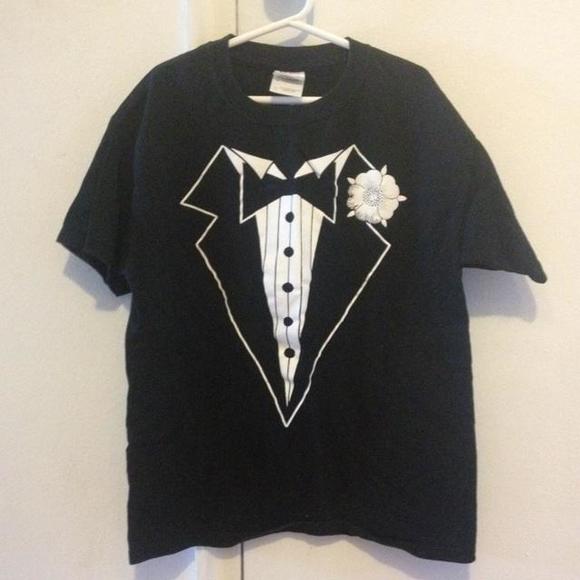 Pretend tuxedo t-shirt