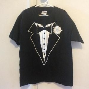Pretend tuxedo t-shirt