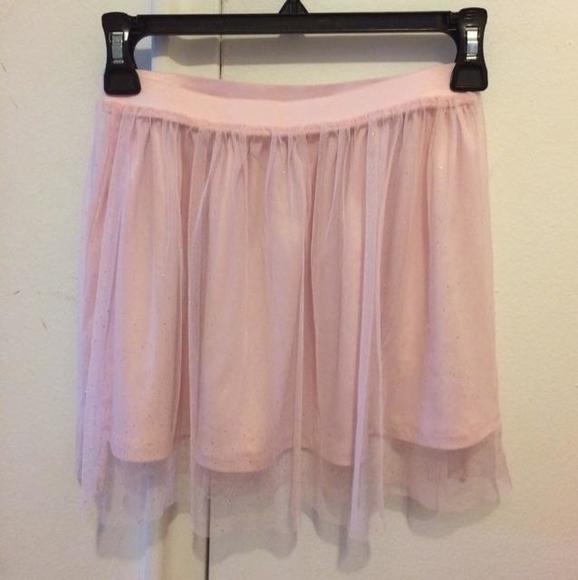 Pink Sparkly Tutu Overlay Skirt