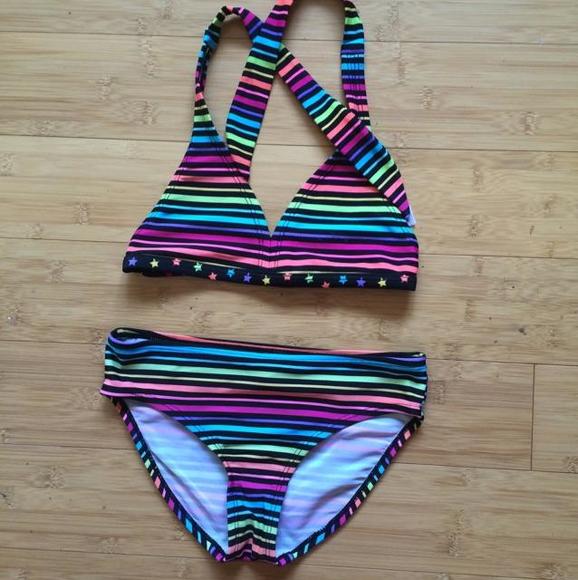 🎉HP🎉Striped Bikini Swimsuit from Joe Boxer