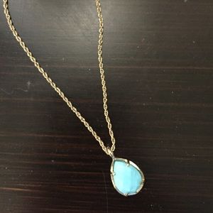 Gold and Turquoise Kendra Scott Kiri Necklace