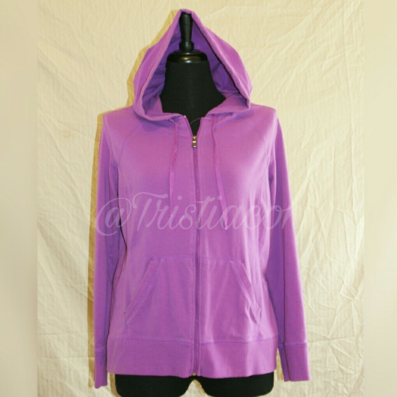 Purple Hooded Light Weight Jacket Sz XL