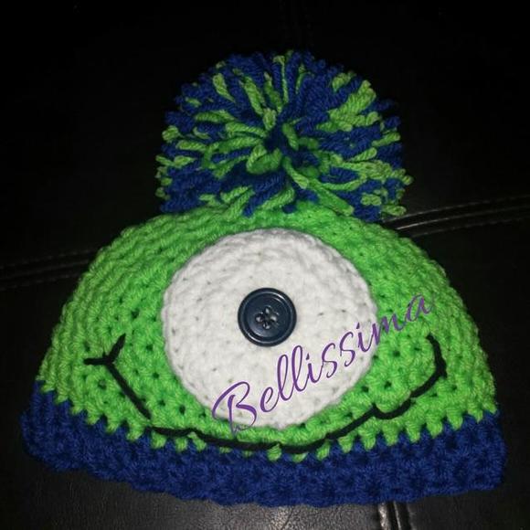Handmade 1eyed silly monster hat