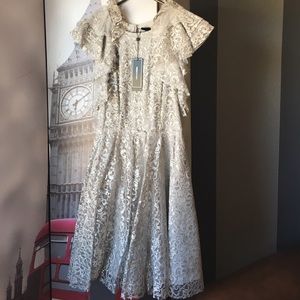 Silver sparkly knee length dress