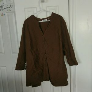 Cute Comfortable  Nice Brown Top 4x