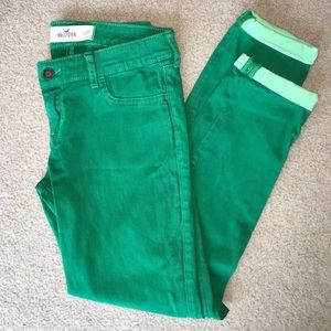 Hollister kelly green cropped jeans size 27