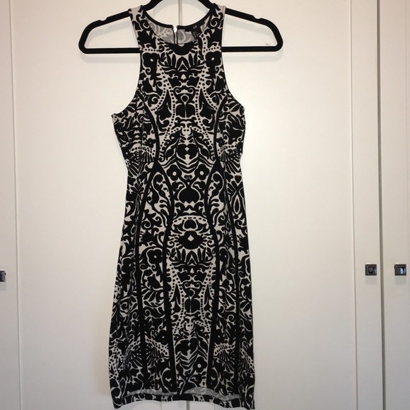 Black and white tight dress
