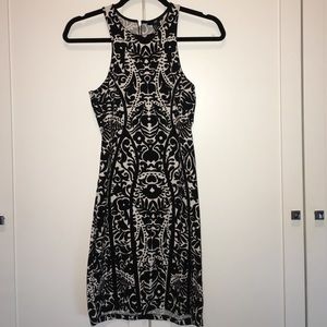 Black and white tight dress