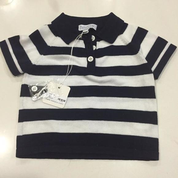 BabyCZ mercerized cotton striped polo