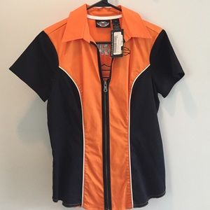 Harley Davidson zip-up shirt