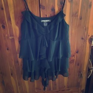 Black Bisou Bisou Flowing Blouse