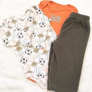 👊🏼2x Major Cutie Athletic Long Sleeve Onesies with Pant😉