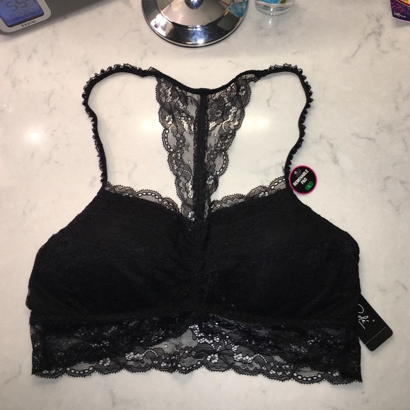 Black lace bralette