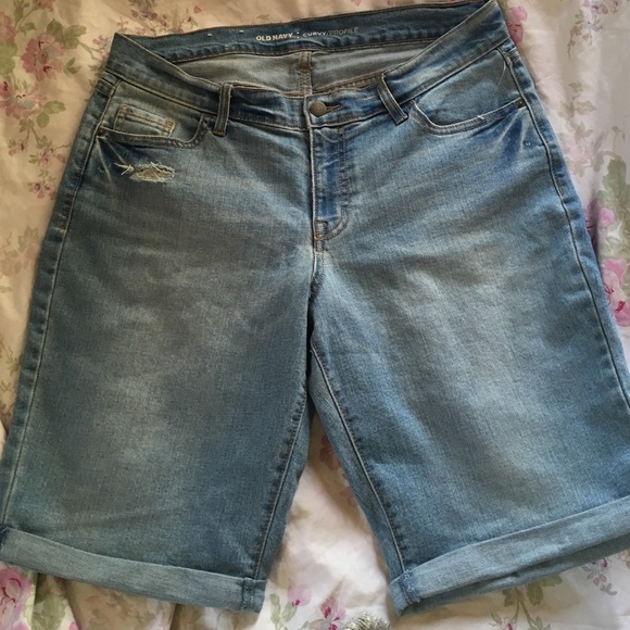Long jean shorts curvy/ profile from old navy