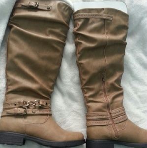 Taupe Riding Boots 8