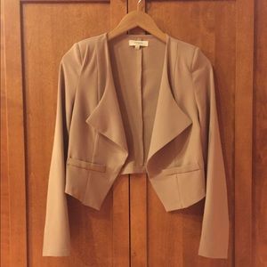 Beige Crop Blazer