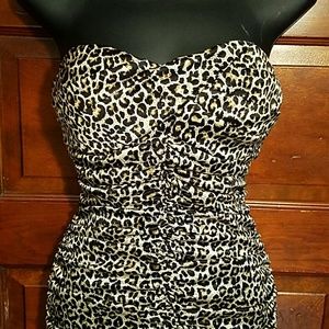 Charlotte Russe Dresses - Bodycon Strapless Cheetah Club After Hours Dress M Charlotte Russe Dresses - Bodycon Strapless Cheetah Club After Hours Dress M