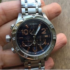 Nixon 38-20 Silver/Navy watch