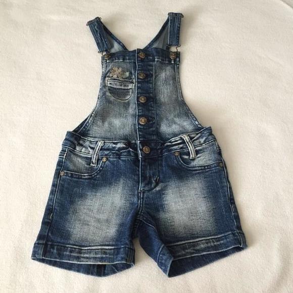 Girls denin short overall