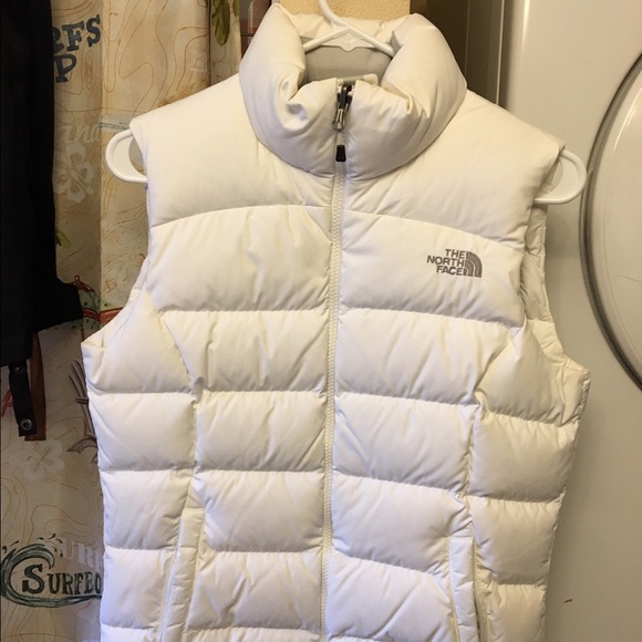 North Face Nuptse Puffer Vest- Small- White
