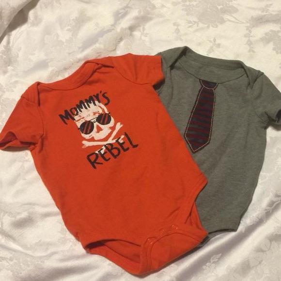 Two baby boy onesies.