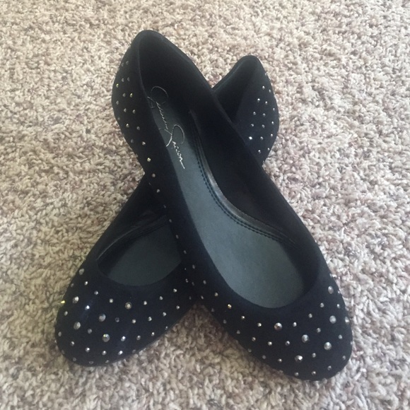 Jessica Simpson suede studded ballet flats