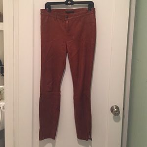 J Brand leather pants in brown/cognac
