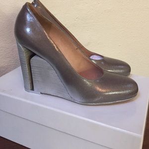 NIB Maison Martin Margiela silver wedges sz 39