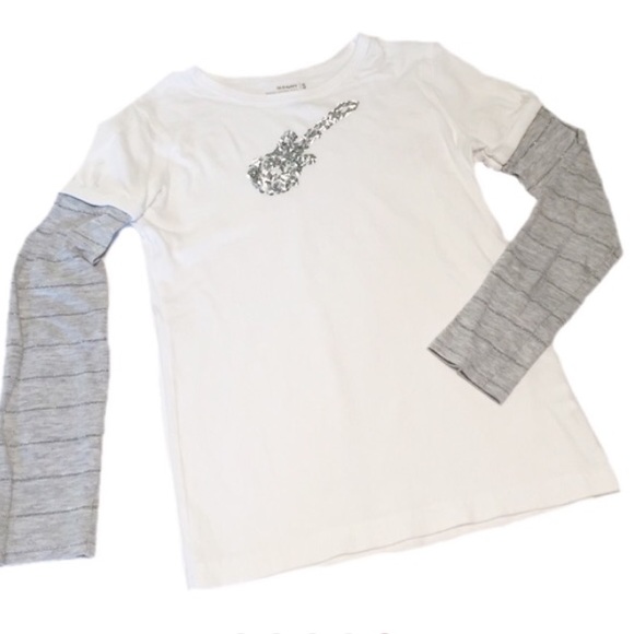 🚫SOLDonKid🚫Old Navy] Silver Guitar Shirt