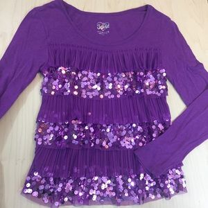 🚫SOLDonKid🚫Justice] Purple Sequence Top [sz10]