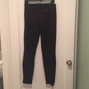 Theory black leather legging