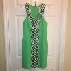 Lilly Pulitzer Green Dress with Blue Circle BNWT
