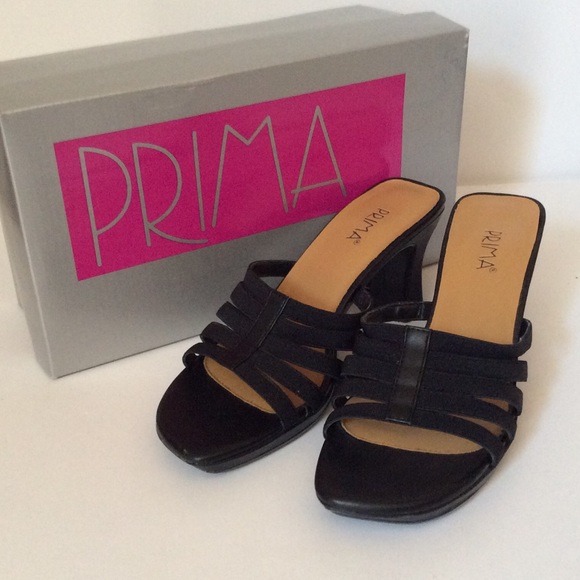 Prima Runway Black Gore Dress Sandals