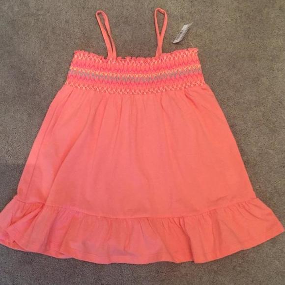 Children's Place Embroidered smocked tank.Youth XL
