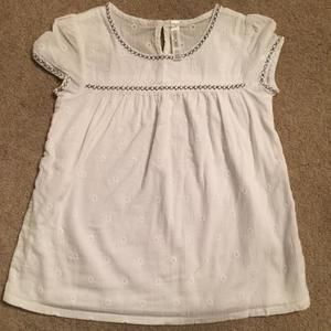 Cherokee brand s/s linen blend blouse. White.