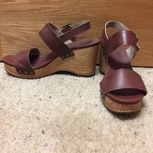 Leather Wedge Heels