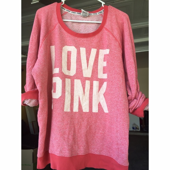 Victoria's Secret PINK terry cloth crew neck