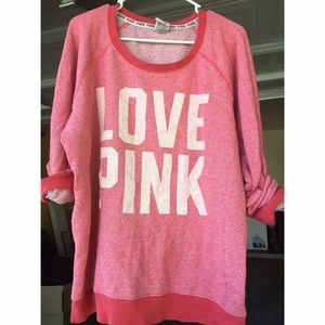 Victoria's Secret PINK terry cloth crew neck