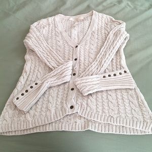 Zara Snap Up Cableknit Cardigan