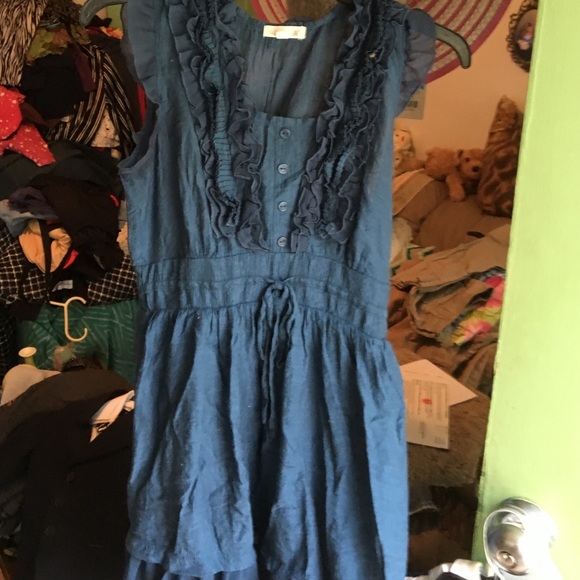 Blue ruffle dress