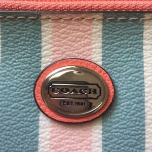 Coach multicolored clutch