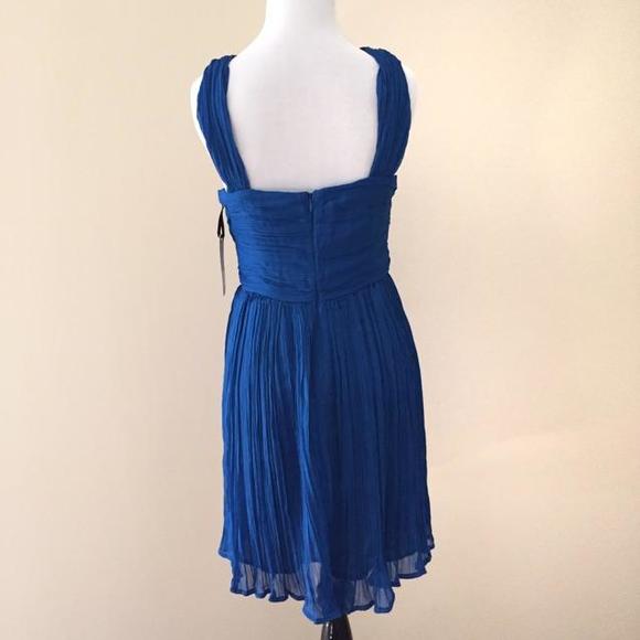 NWT! BB Dakota Pleated Crinkle Georgette Dress - Picture 2 of 4