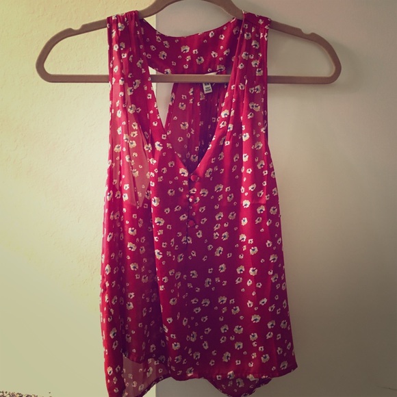 Red floral tank!