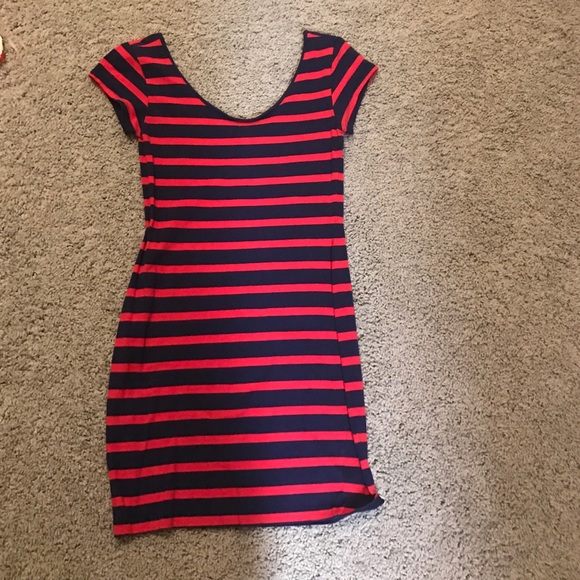 Charlotte Russe striped fitted dress