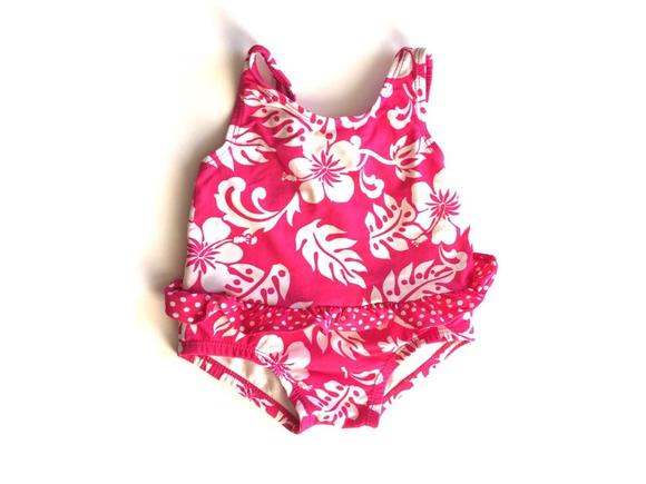 Children's place double bow one piece swim suit - Picture 1 of 3